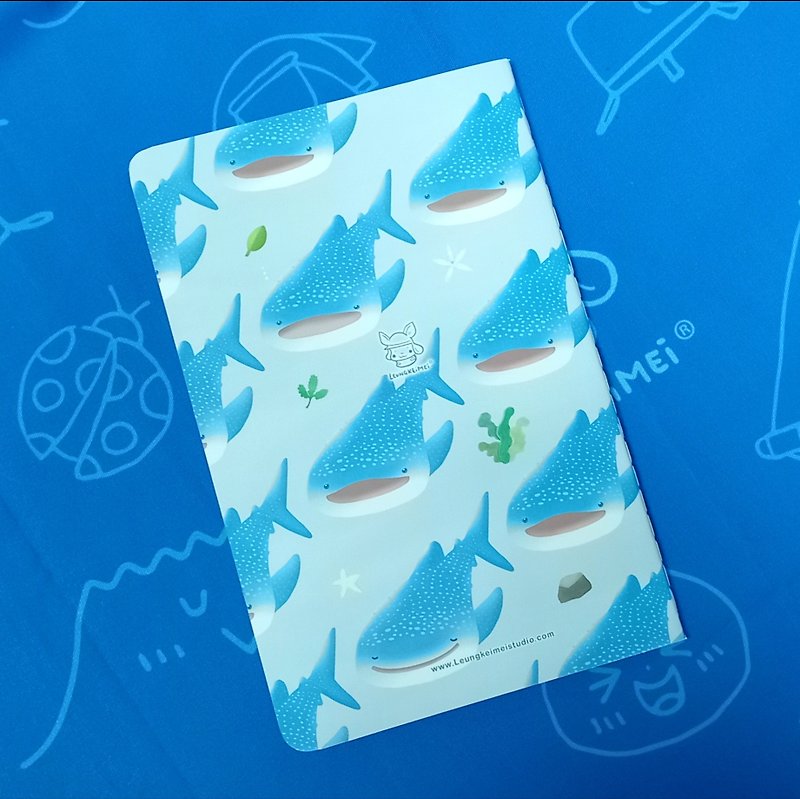 鯨鯊筆記本 - 筆記簿/手帳 - 紙 藍色