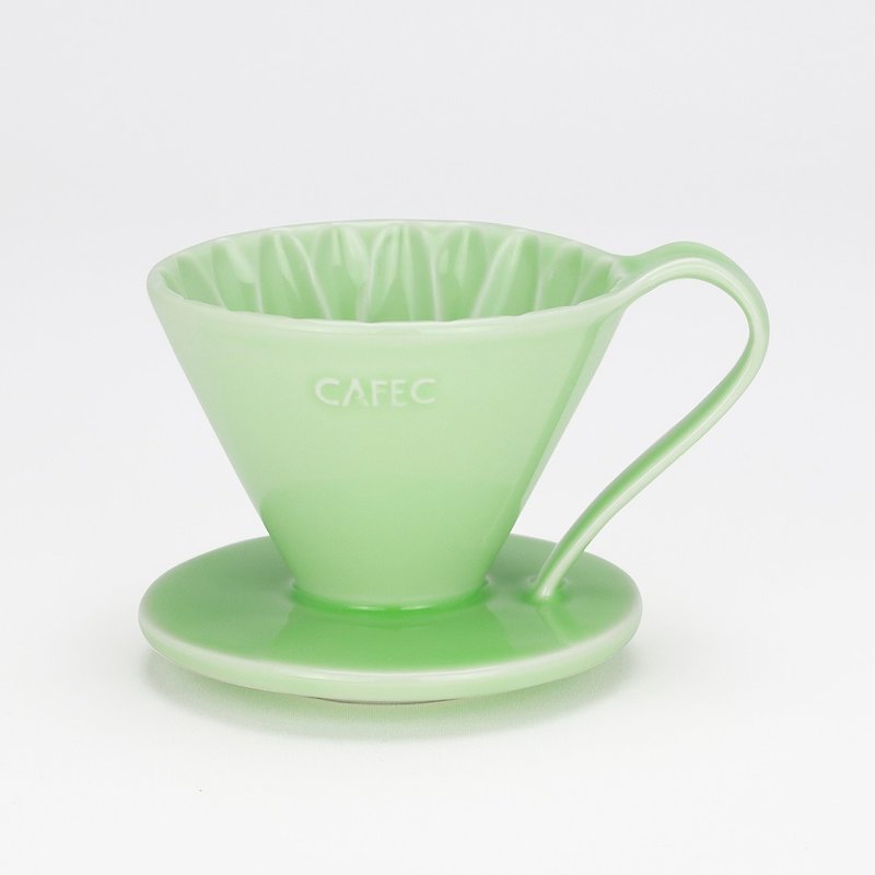 [Hot Sale Replenishment] Japan CAFEC Petal Ceramic Filter Cup-Green/ 2 Types in Total - Coffee Pots & Accessories - Porcelain Green