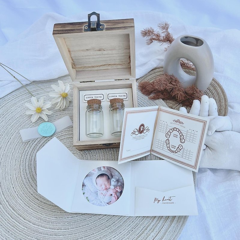 [Deciduous Teeth] Deciduous Teeth Commemorative Collection Box Gift Baby Gift Box - อื่นๆ - ไม้ สีนำ้ตาล