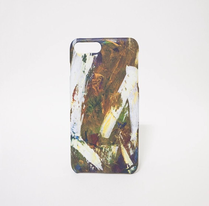 渠道/抽象畫轉印手機殼 霧面硬殼 iPhone 手機殼訂製 - 手機殼/手機套 - 塑膠 咖啡色