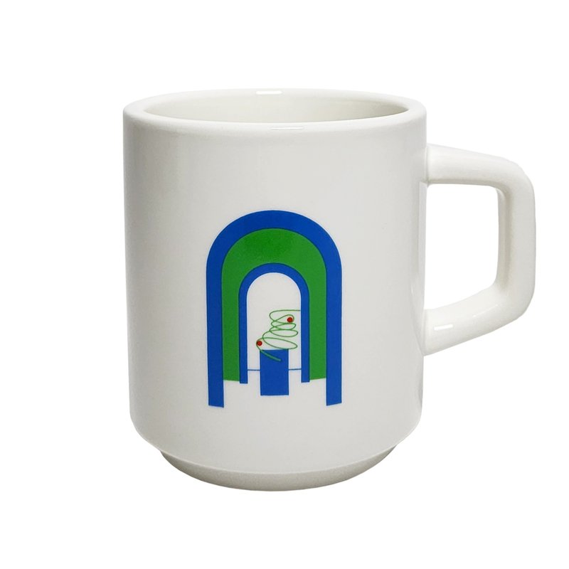 Door Door Mug_330ml - 咖啡杯/馬克杯 - 瓷 白色