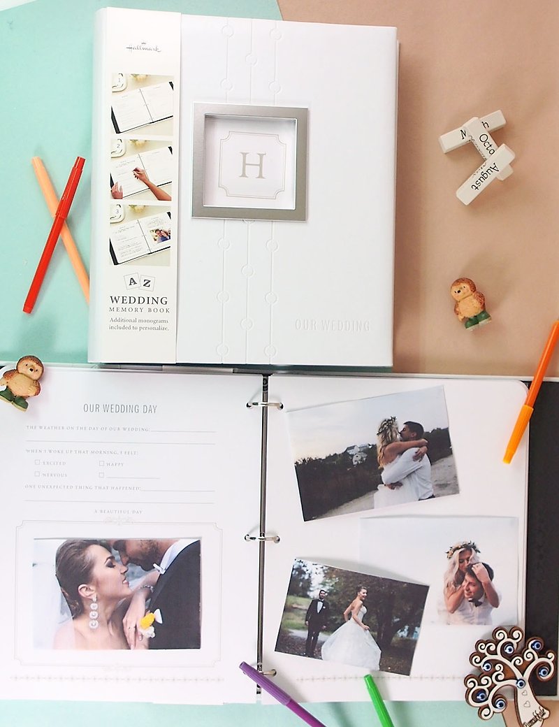 ◤ happiness home | Marriage Records present | scrapbook notebook - Photo Albums & Books - Paper Gray