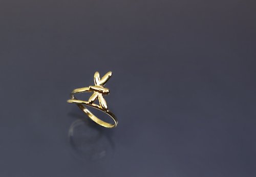 Maple jewelry design 動物系列-小蜻蜓黃銅戒