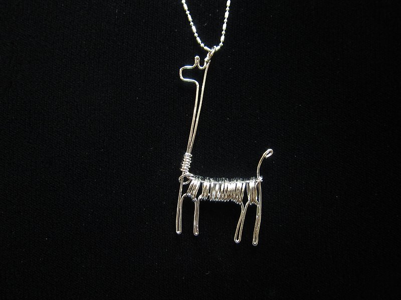 Winwing Metal Wire Woven Necklace - Giraffe - Necklaces - Other Metals 