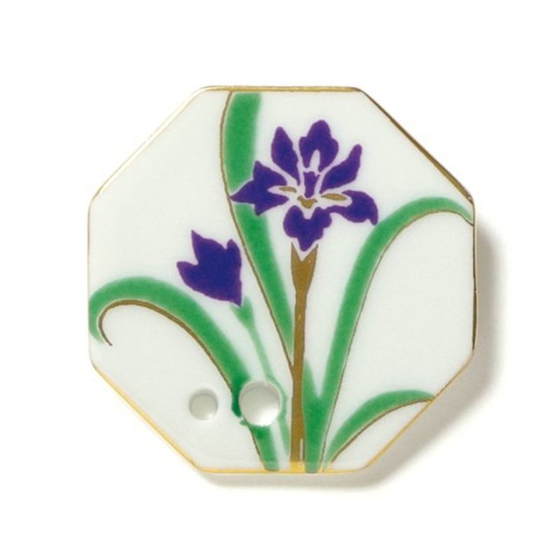 Japan [Shoeido] porcelain incense stand Japanese Iris Japanese iris - Fragrances - Porcelain 