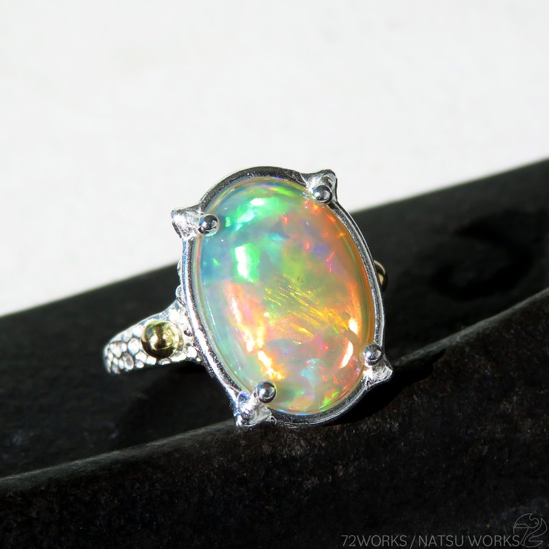 エチオピアオパール リング / Ethiopian Opal Ring 0 - 戒指 - 寶石 多色