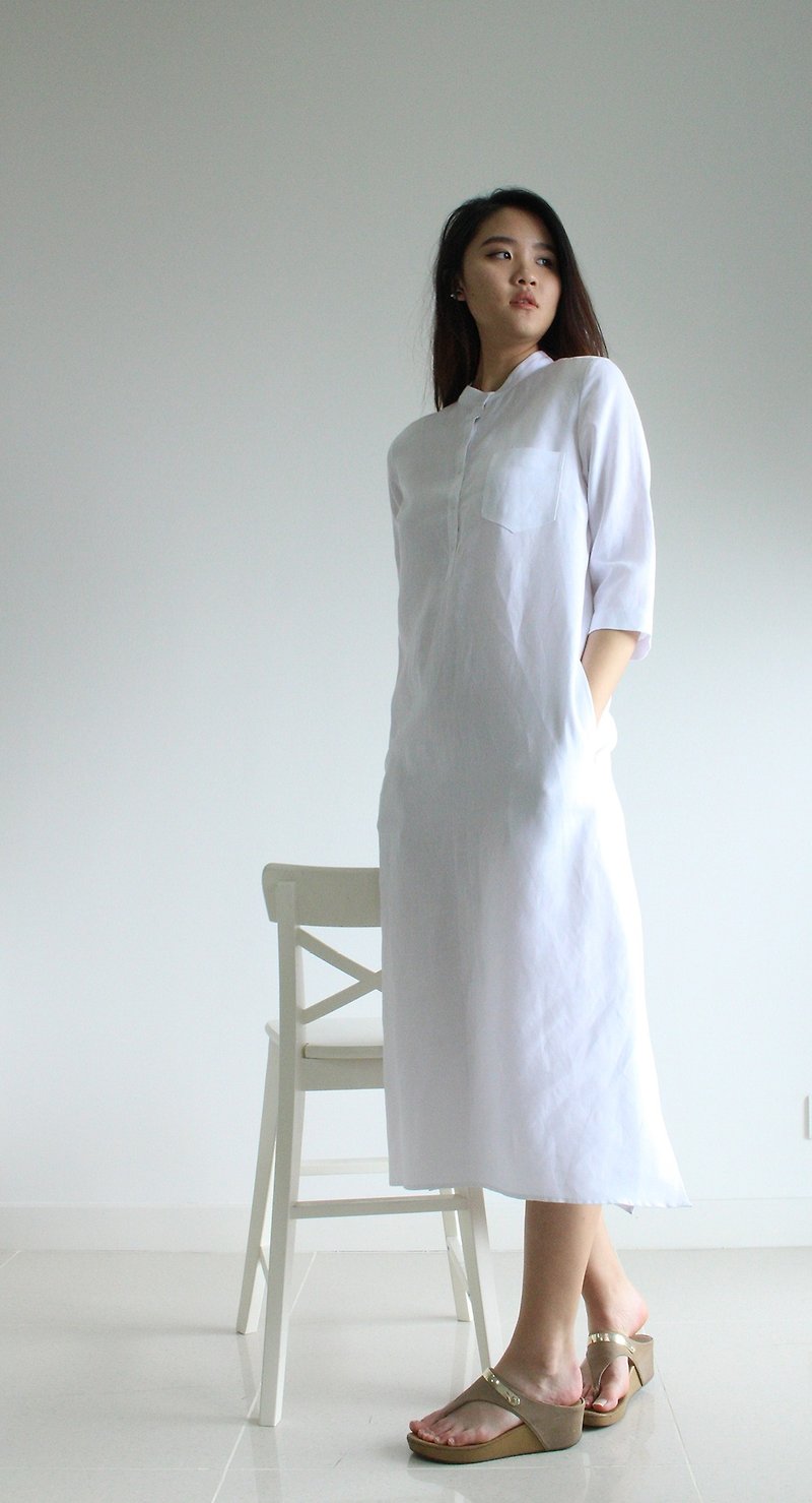 Made to order linen dress / linen clothing / long dress / casual dress E18D - 洋裝/連身裙 - 亞麻 