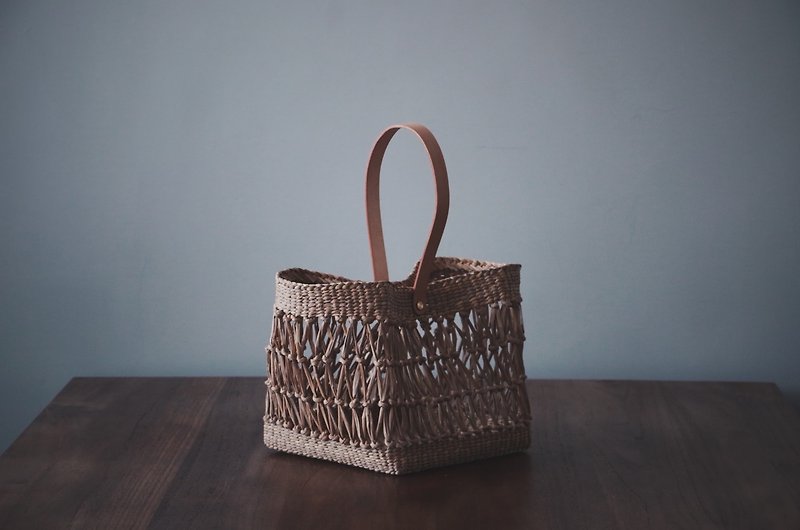 Simple Life | Lin weaving square 3-layer fishing net basket - Handbags & Totes - Other Materials 