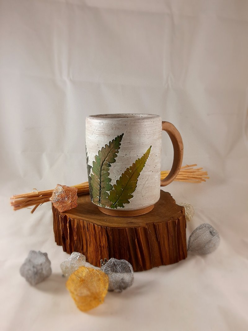 蕨類馬克杯 - 咖啡杯/馬克杯 - 陶 多色