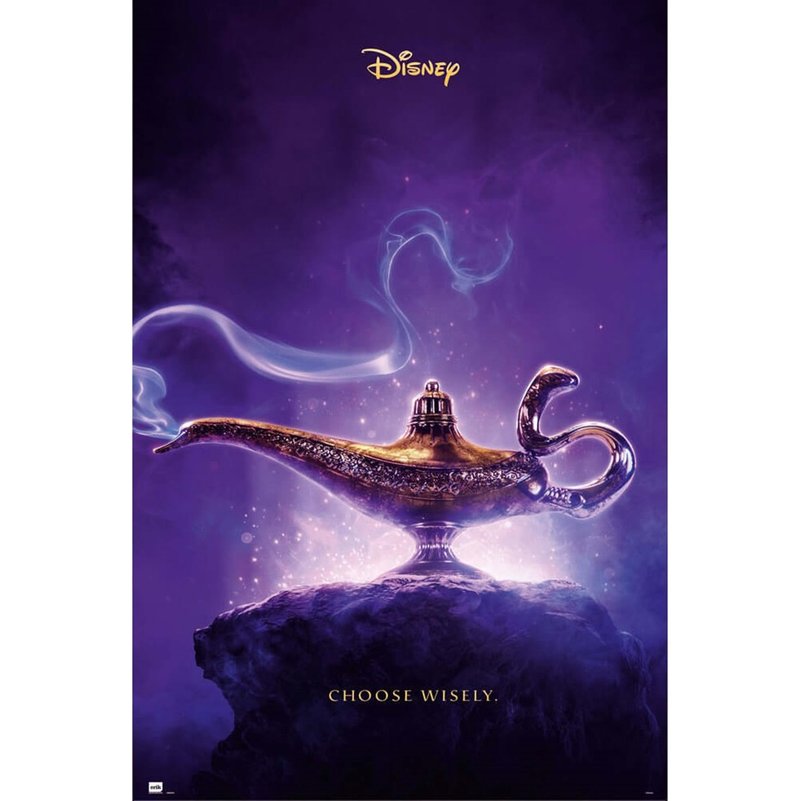 【迪士尼】阿拉丁 Disney Aladdin 預告版 進口電影海報 - 海報/掛畫/掛布 - 紙 紫色