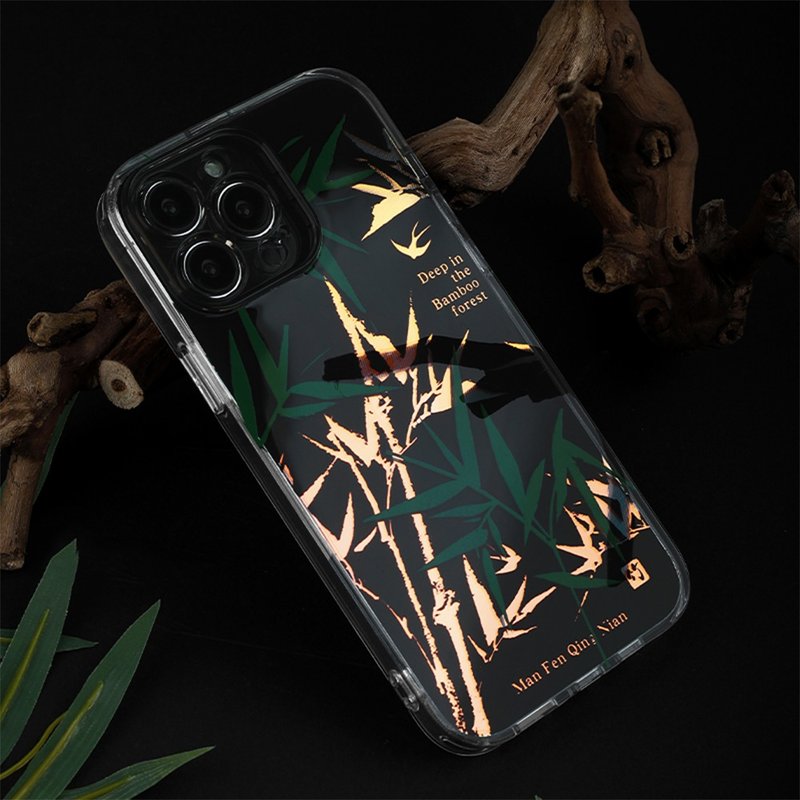 Dark Bamboo Laser iPhone Case - เคส/ซองมือถือ - วัสดุอื่นๆ 