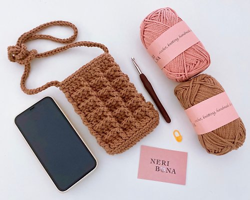 Neri Bona 【DIY材料包】春日野餐 立體鬆餅格編織包