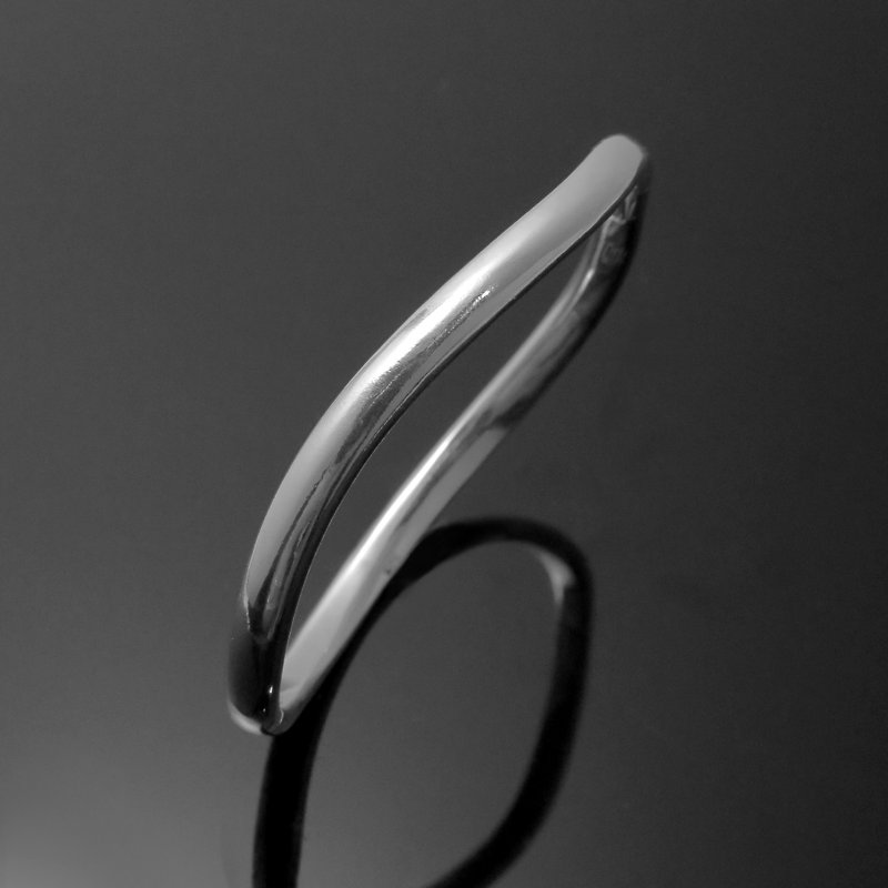 Simple design series / plain switch bracelet / 925 Silver - Bracelets - Other Metals Silver