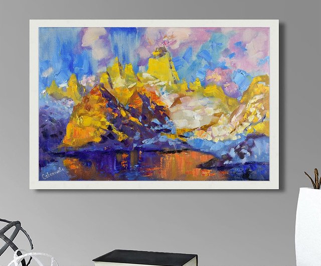 アメリカの装飾的な絵画防水 人物油絵 フィッツロイマウント絵画パタゴニアオリジナル油絵アメリカ美術