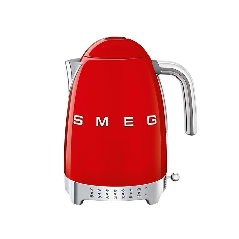 【SMEG】義大利控溫式大容量1.7L電熱水壺-魅惑紅 - 廚房家電 - 其他金屬 紅色