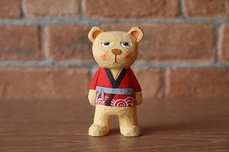 Bubu in red happi - 公仔/玩偶 - 木頭 紅色
