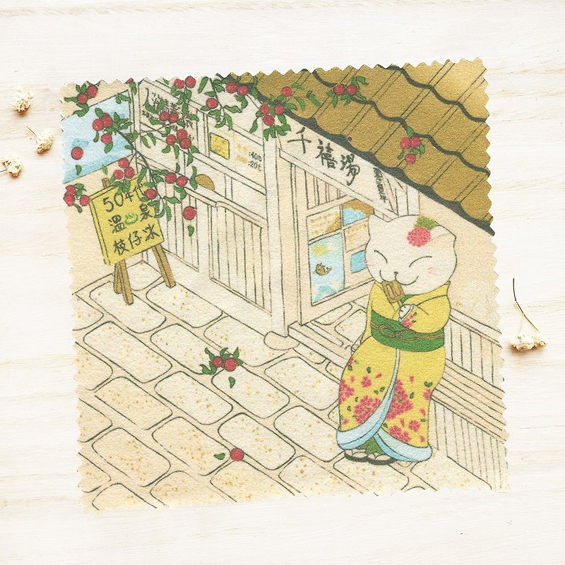 Cat Ukiyoe-Millennium Soup/Universal Wipe/Glasses Cloth - Other - Other Materials Multicolor