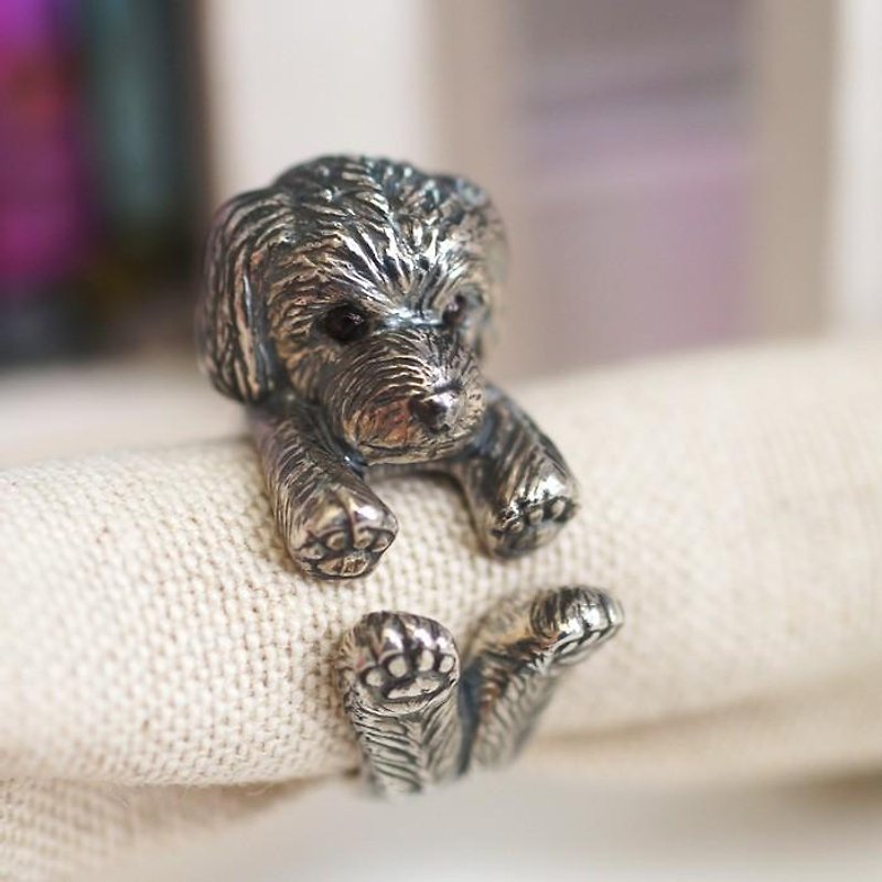 Dog Ring Toy Poodle Dog Ring-poodle Ring - General Rings - Other Metals Silver