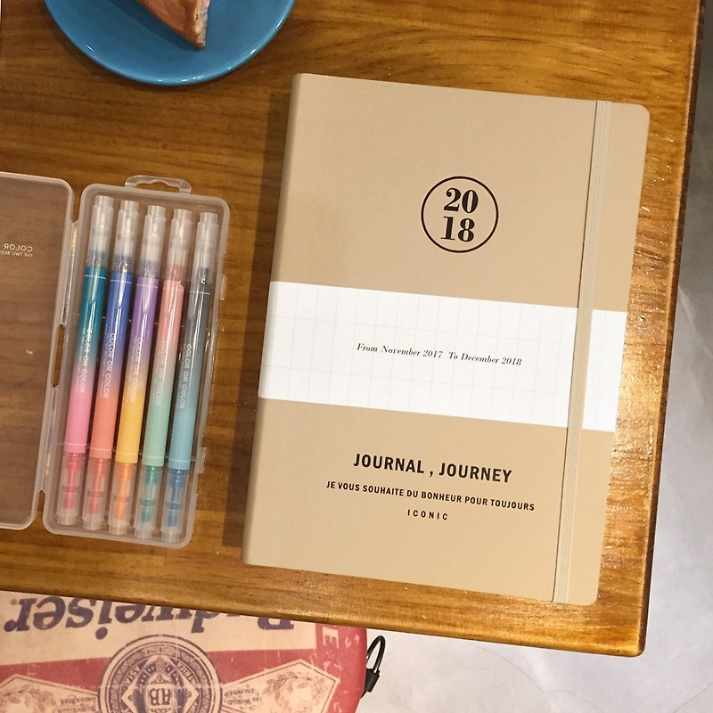 Goody Bag - 2018JDiary with twinpen-Beige,ICO50381CP - Calendars - Paper Khaki