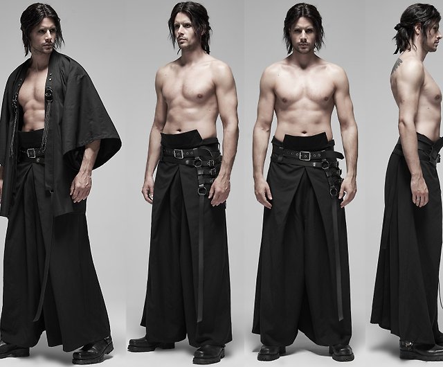 Gothic Japanese style samurai hakama / with waistband / soon to be
