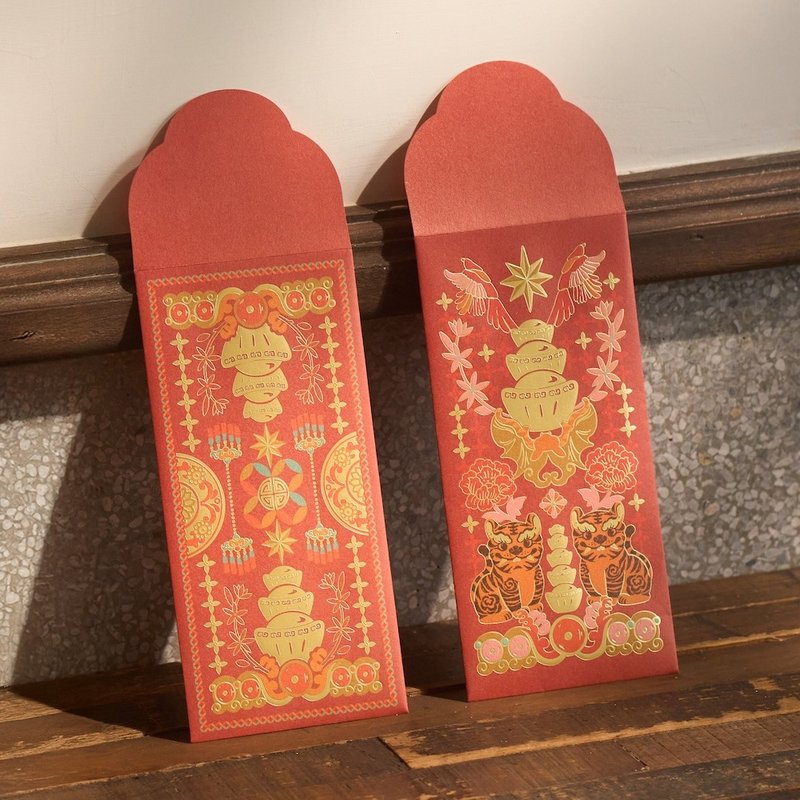 Red Envelope Set of 6 / Tiger Lord's Riches / Blessings for Wealth - อื่นๆ - กระดาษ สีแดง