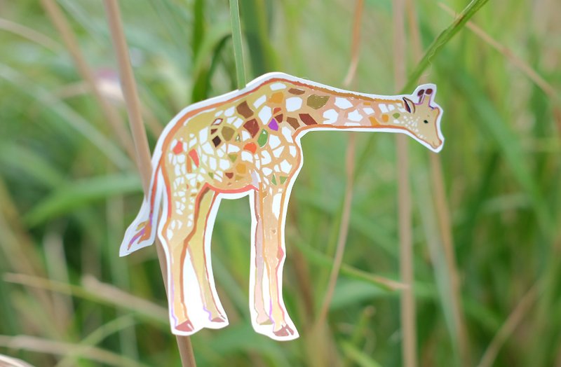 Giraffe kitty cat with large sheets of waterproof sticker deer :: :: - Stickers - Paper Multicolor