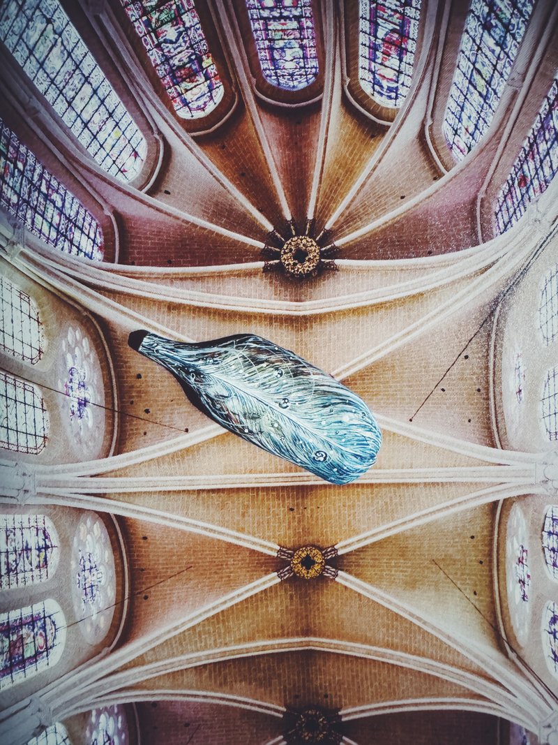 木刻手繪墜飾 - 羽毛 - 其他 - 木頭 多色