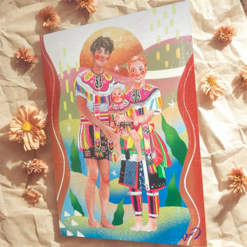 數位插畫大自然風格似顏繪/滿版 送禮 客製化 插畫 - 電子似顏繪/繪畫/插畫 - 其他材質 