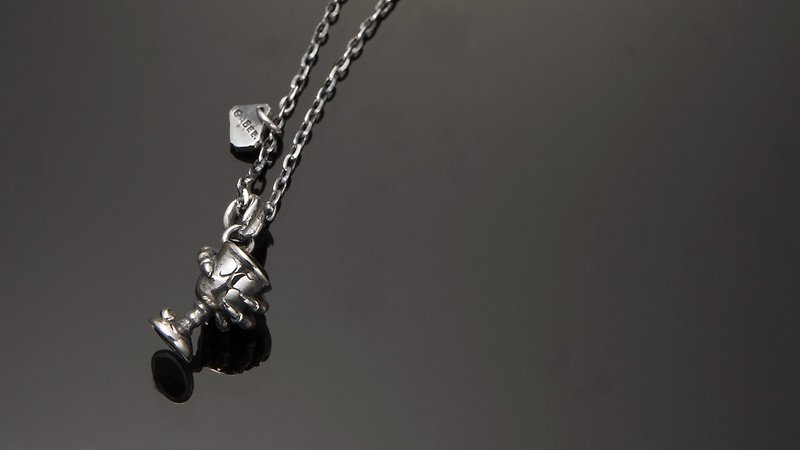 GABEE. 10th Anniversary Holy Grail Necklace (925 Silver) - สร้อยคอ - โลหะ สีเทา