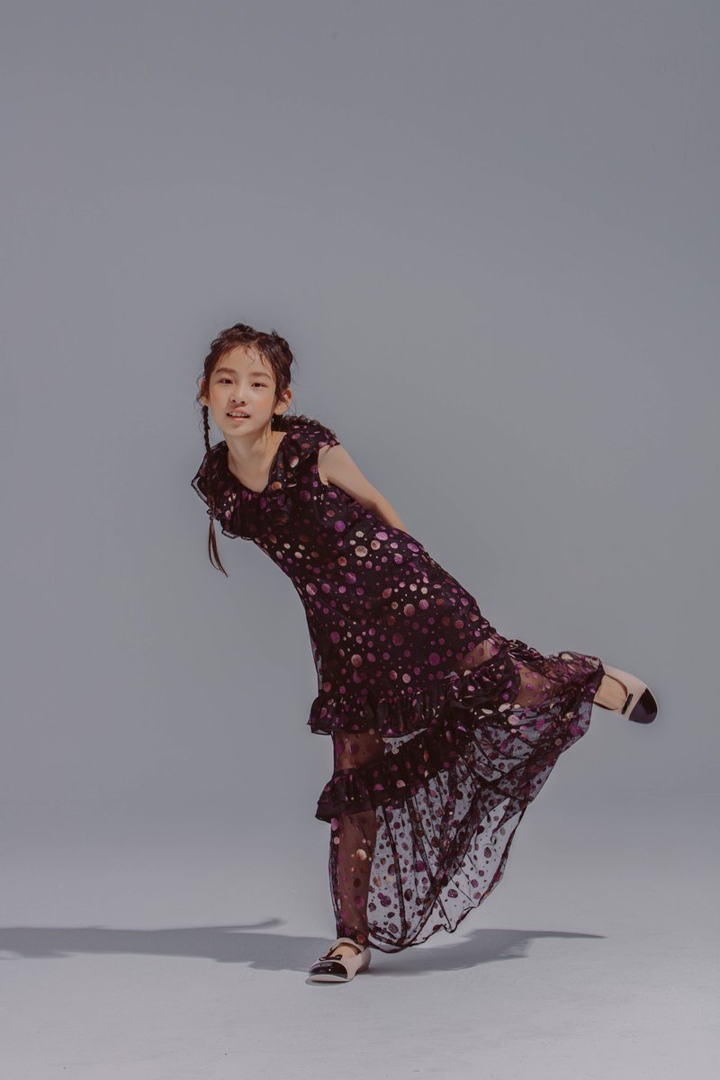 Polka Dot Tiered Maxi Dress / 2020 - 男/女童禮服 - 其他材質 