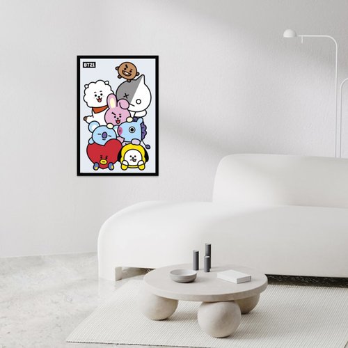 【テレビで話題】 BT21 全員集合 輸入ポスター/BTS/KOYA/VAN - ショップ Dope 絵画