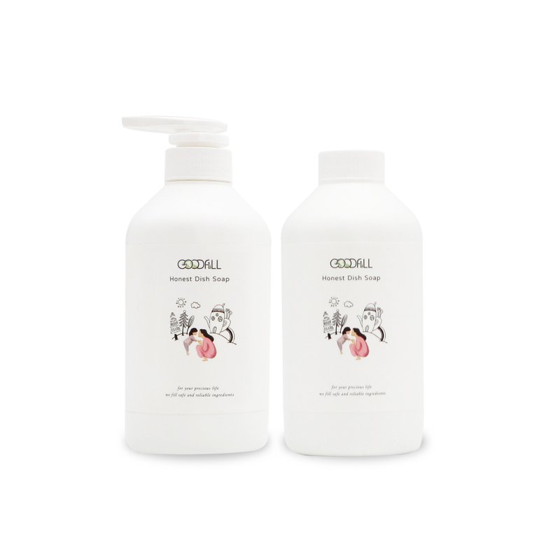 GoodFill 植萃安心洗碗精2入組 情人節禮物 - 碗盤清潔/洗碗精 - 濃縮/萃取物 白色