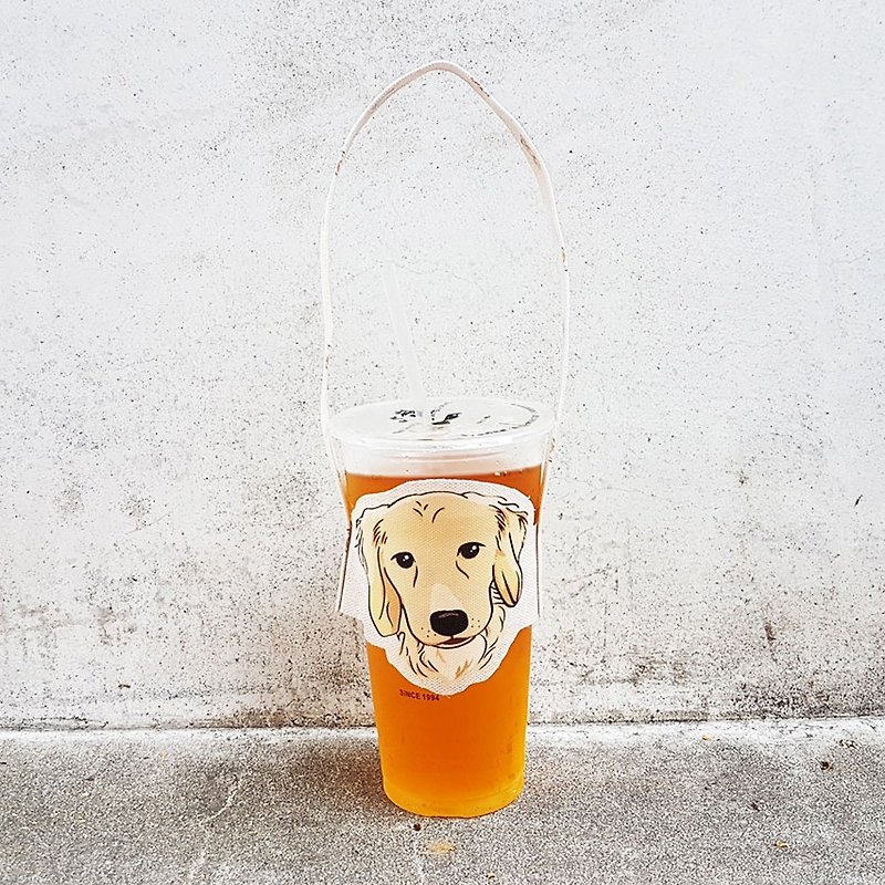 黃金獵犬 造型隨行飲料杯套提袋 飲料提袋 - 飲料提袋/杯袋/杯套 - 聚酯纖維 多色