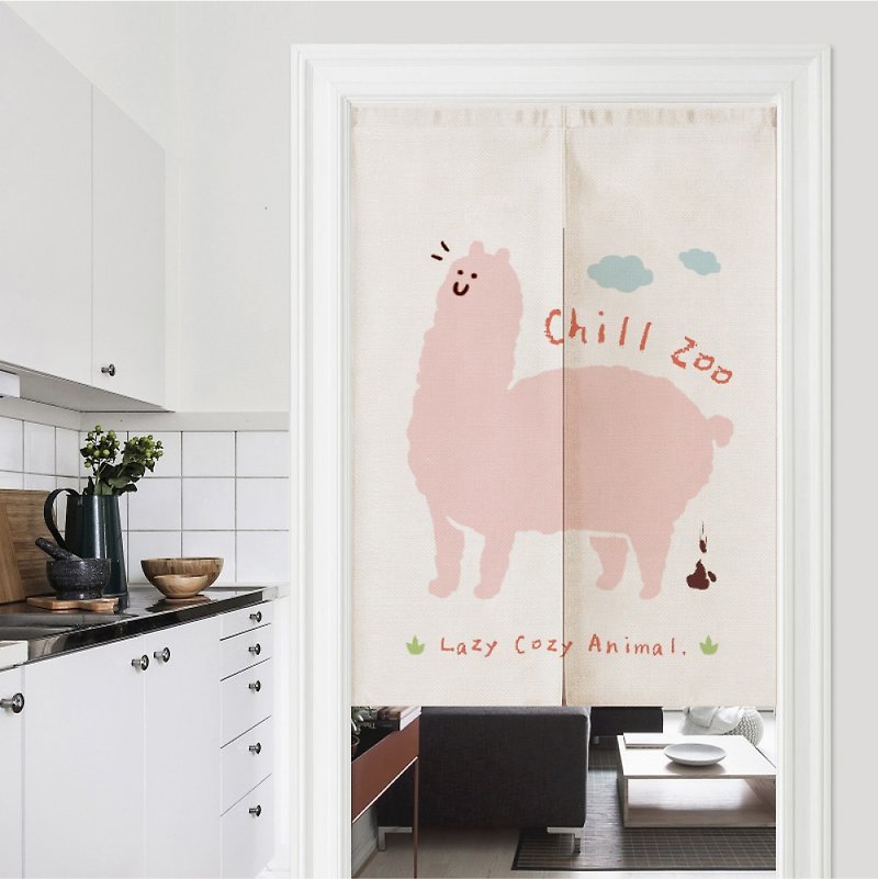 Chill Zoo・Curtain - Doorway Curtains & Door Signs - Cotton & Hemp Pink