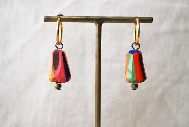 Colorful Clip-On - Earrings & Clip-ons - Clay Multicolor