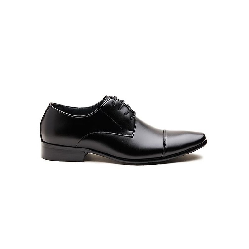รองเท้าหนัง Nicolo Derby KG80044 สีดำ - รองเท้าหนังผู้ชาย - หนังแท้ สีดำ