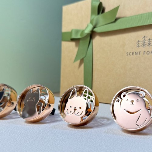 Scent Forest 香氛森林 【新品 第2代】質感金屬車用香氛 - 功能大升級 法鬥梗犬新登場