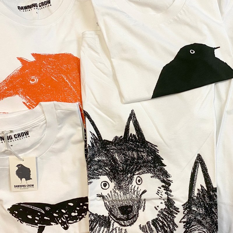 動物T恤小瑕疵福利品 - 帽T/大學T - 棉．麻 白色