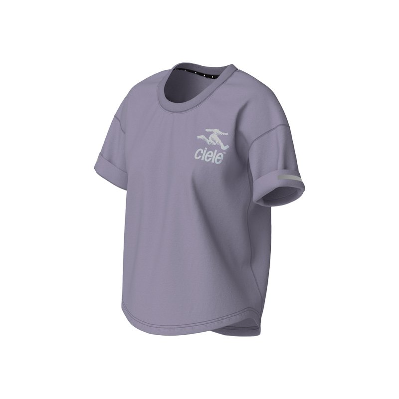 【ciele】U ORTShirt - Everybody Run - Halpin 女 - 運動上衣/排汗衫 - 其他材質 紫色