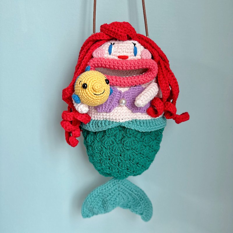Little Mermaid handmade big mouth bag - Other - Cotton & Hemp 