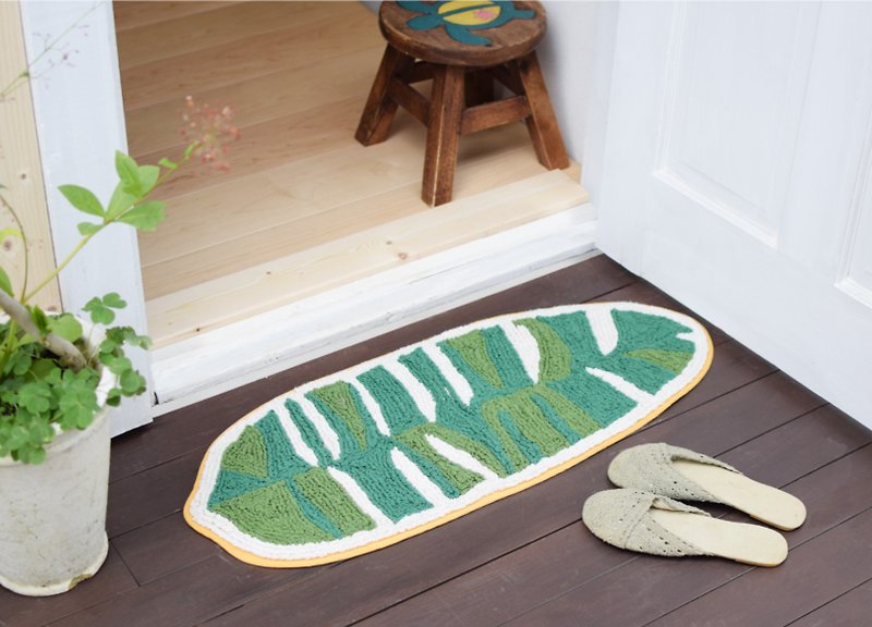 [Hot Pre-Order] Banana Leaf Long Mat S Size 14219873110 as a gift - Rugs & Floor Mats - Cotton & Hemp Green