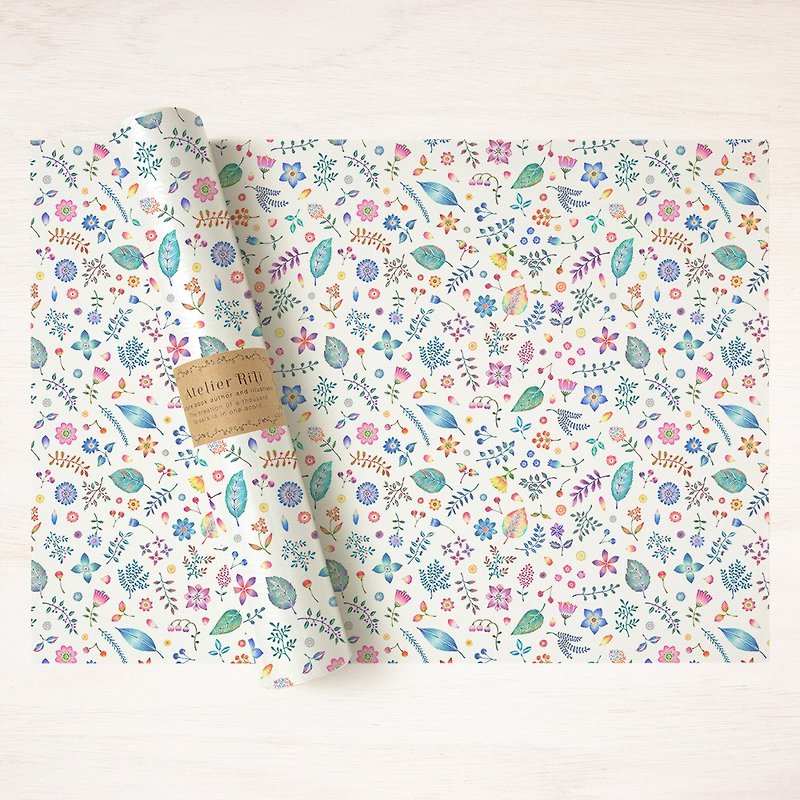 A set of 6. Wrapping Paper A3 Seven Colors WP-A31259 - Gift Wrapping & Boxes - Paper Multicolor