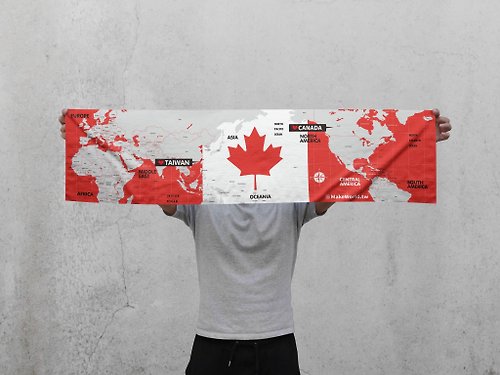 MakeWorld.tw 地圖製造 Make World地圖製造運動毛巾 (加拿大)