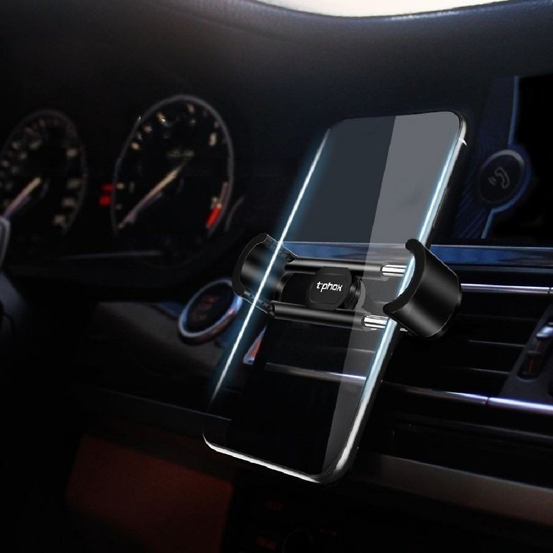Air outlet bracket | T-phox car air outlet mobile phone holder | In-line bracket | 360-degree rotation - อื่นๆ - วัสดุอื่นๆ สีดำ