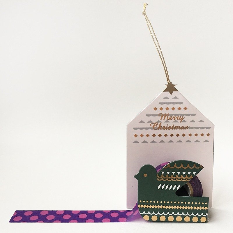 maste Xmas 聖誕吊飾 和紙膠帶 附切割器【飛鳥 (MST-MKT173-A)】 - 紙膠帶 - 紙 紫色