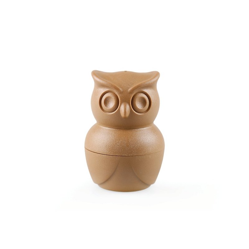QUALY Owl - Pepper Salt Shaker (Coffee) - Food Storage - Plastic Black