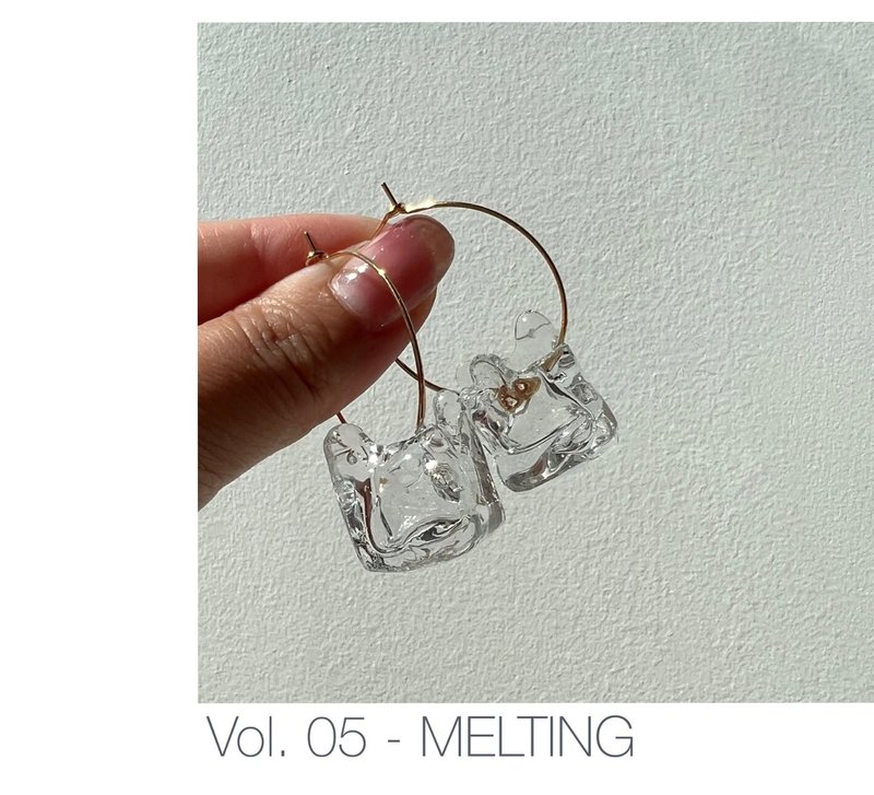 Resin piercing • ice cube melting special - ต่างหู - เรซิน 