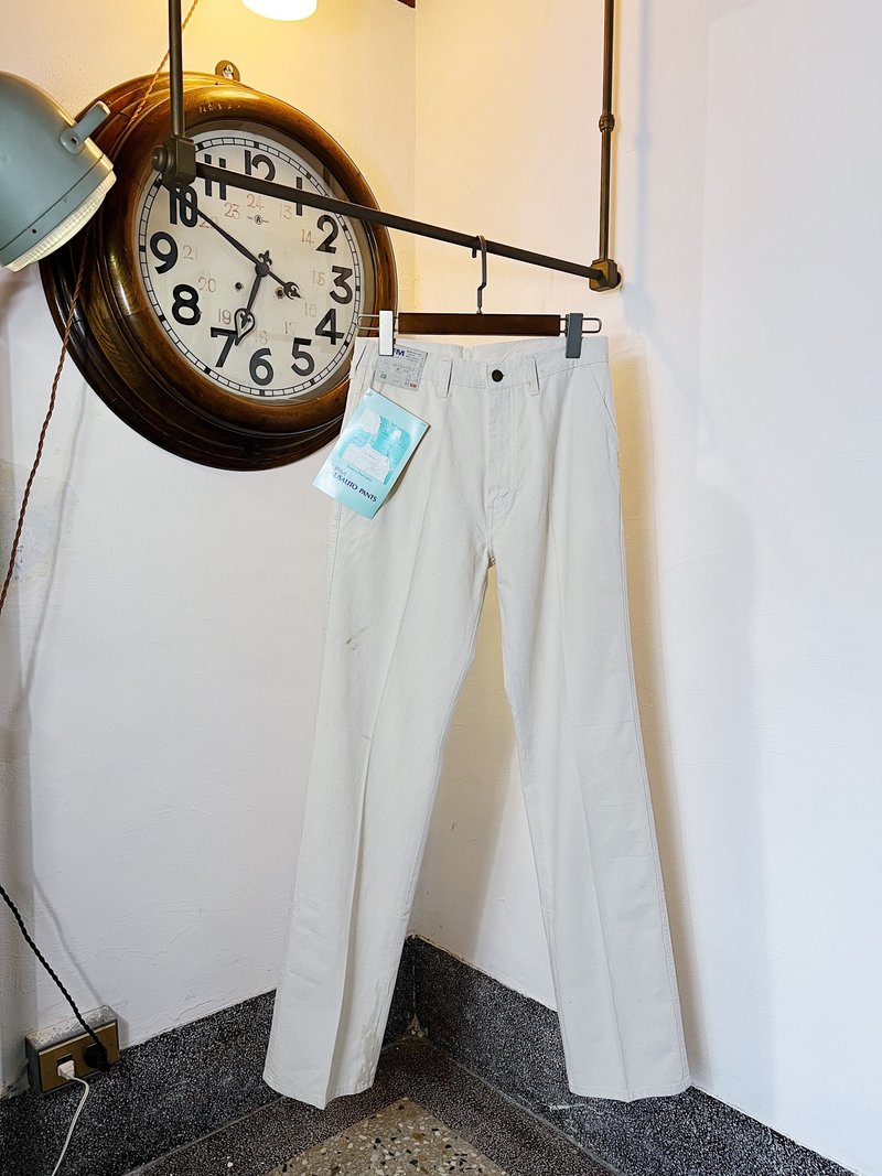 levis / W29腰 LFM 米杏色 古著中高腰丹寧牛仔長褲 vintage - 男長褲/休閒褲 - 棉．麻 白色