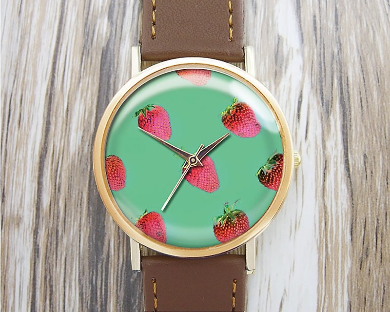 Kind of Strawberry-Ladies' Watches/Men's Watches/Unisex Watches/Accessories【Special U Design】 - นาฬิกาผู้หญิง - โลหะ สีส้ม