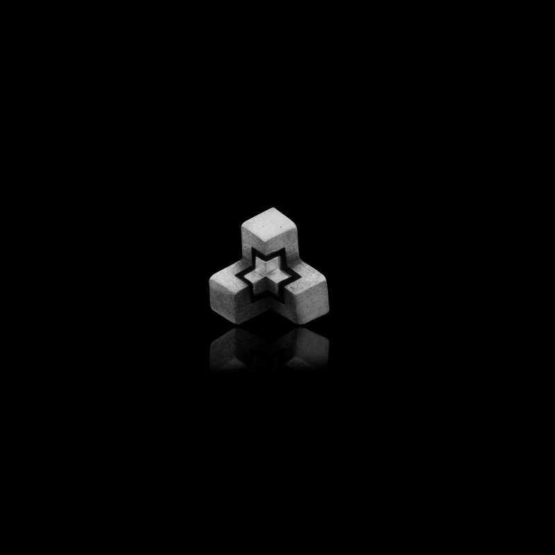 St. Petersburg - 925k Oxidized Sterling Silver Stud Earring - 耳環/耳夾/耳骨夾 - 純銀 